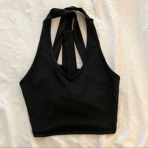 Black Shein Cross Top